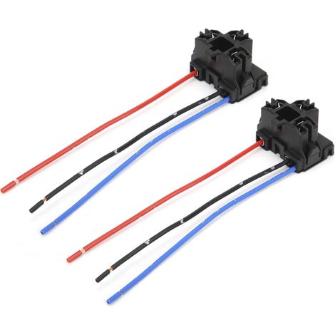 Aramox 2pcs Nylon & Cuivre H4 Ampoule Femelle, Support de Lampe avec Fil de Cuivre Résistant à la Chaleur Haute Plug And Play 12V. (1/5)
