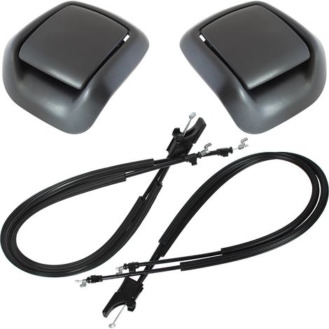 Cavo di regolazione sedile (guidatore) sinistro + (passeggero) destro + maniglia di ripiegamento sedile sinistra + destra, set da 4 pezzi per Ford Fiesta V Mk6 3D / VAN 01-10.