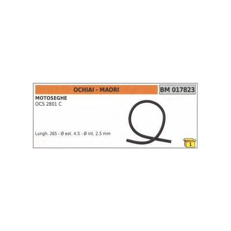 Manguera gasolina MAORI motosierra OCS2801C longitud 265mm Ø  exterior 4.5mm 017823