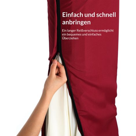 Deuba – Housse pour parasol 3m et 3,5m – 100% polyester imperméable – Cordon de serrage pour maintien sécurisé – Couleur rouge