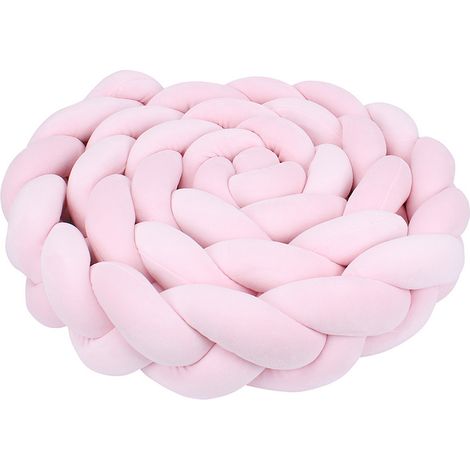 Boule tressée à nœuds longs pour lit bébé, 3 brins, décoration de chambre d'enfant, barrière de protection pour lit bébé