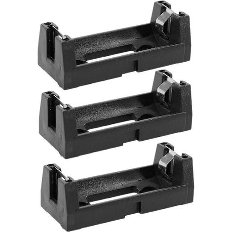 3X Boîtier de porte-piles bouton CR123A 3V en plastique noir QAQ (1/5)