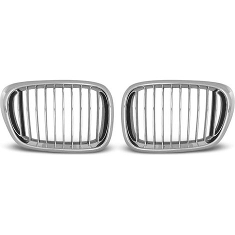 Paire grilles de calandre BMW serie 5 E39 de 09/1995 a 06/2003 Chrome-27318053