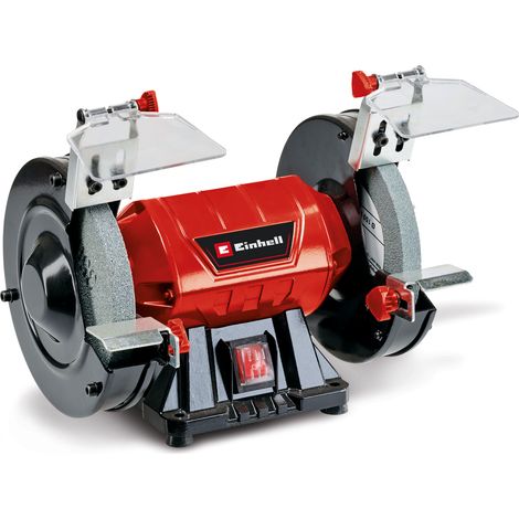 Einhell Touret à meuler TC-BG 150 (puissance de 150 W, pour les petites et grandes réparations) Livré avec meule de dégrossissage et meule de ponçage fin K36/K60