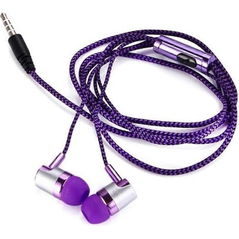 3,5-mm-Audiokabel mit Textilummantelung für Subwoofer, Stereo-MP3/MP4-Kopfhörer für Erwachsene