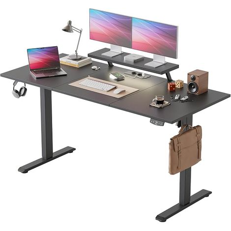 Electric Standing Sitting Desk with Mobile Monitor Stand (1/5)