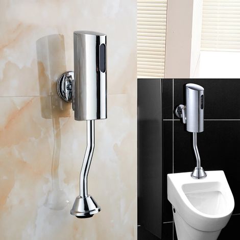 Automatischer Urinal Spülventil Sensor Spülarmatur Druckspüler G1/2" Wandmontage Intelligentes Berührungsloses Urinal Spülung Auto Urinal Spülset für Badezimmer
