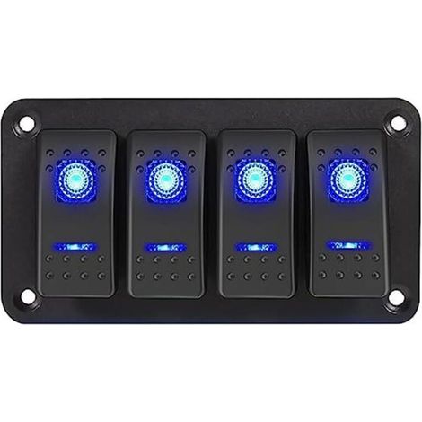 Pannello interruttori a levetta Ulisem Pannello di modifica per yacht 12V-24V DC Pannello in alluminio per auto RV (4 bit) (1/4)
