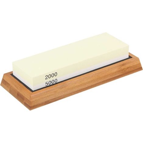 Pietra ad acqua per affilare coltelli 2000/5000 con base antiscivolo (1/5)
