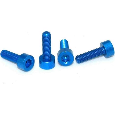 7075 Aluminium Alloy Cup Head Hex Socket Screws Model Hexagon Bolts M3x6/8/10mm M38mm  Light Blue (1/4)