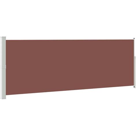 Auvent Marquise latéral rétractable, Store Banne pour Jardin Balcon Terrasse, 160 x 500 cm Marron OIB1614E