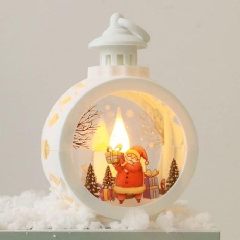 Decoración navideña con luces LED, 1 lámpara colgante LED navideña para ventana, decoración de Papá Noel y muñeco de nieve, adecuada para la decoración del hogar. Adorno navideño. (1/5)