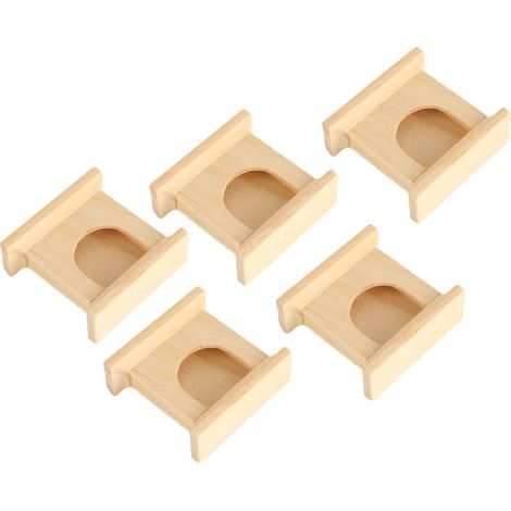 Mini Cheminée en Bois 5 pièces pour Maison de Poupée, Décoration et Jeu d'Imitation sans Odeur pour Enfants (1/5)