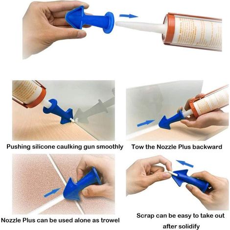 4 outils de lissage de joint silicone, finisseur caoutchouc pour carrelage cuisine salle de bain fenêtre brique