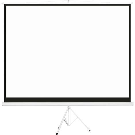 HOMCOM Telo Proiettore con Treppiede per Casa e Ufficio 120" Bianco