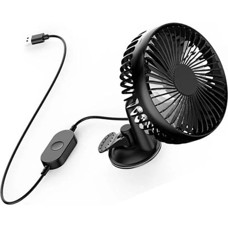 Ventilateur Auto 3 Vitesses, Ventouse Et USB – Débit D’air (1/5)