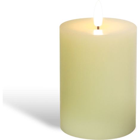 Bougie Led 10 CM en Cire Véritable  - Bougie Decorative à Piles Flamme Vacillante (1/4)