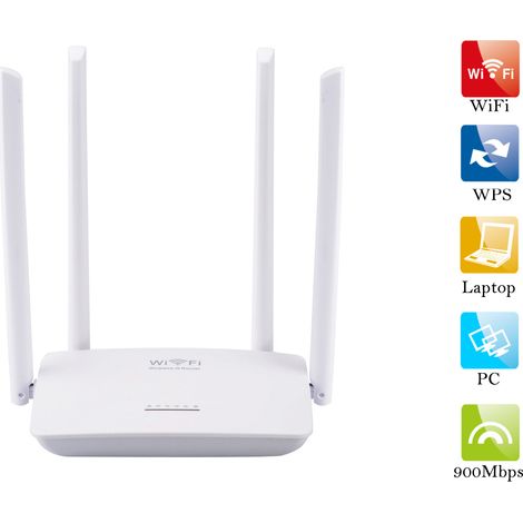 Router WiFi Ripetitore 4 Porte 900Mbps Amplificatore Segnale 4 Antenne E-WX03 (1/5)