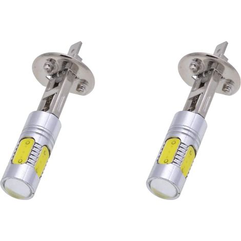 Lot de 2 ampoules à LED COB 9005 HB3 H10 9145 9140 blanches 6000K de 12 V, 7,5 W, 1600 Lumens en aluminium pour phares anti-brouillard, DRL et Clignotants