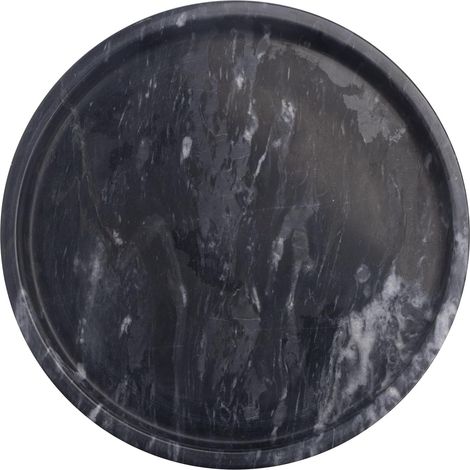 Plateau rond en silicone effet marbre, 23 cm, organisateur de rangement pour cosmétiques, parfums et accessoires, plateau décoratif pour coiffeuse, salle de bain et chambre (1/5)