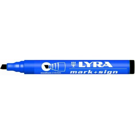Marqueur permanent noir pointe 2-6 mm – Indélébile pour surfaces lisses – Encre résistante à l'eau – Vendu à l'unité – Lyra