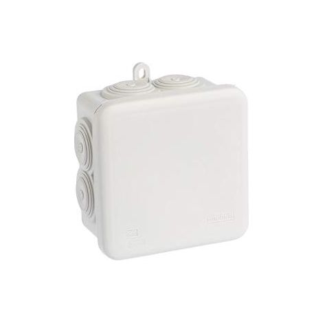 Eur Ohm – Boîte de dérivation étanche IP55 80x80mm – 7 entrées – 960°C – Pour espaces confinés et chantiers humides (1/5)