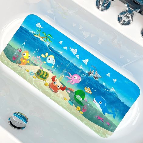 1 Tapis de bain,PVC,antidérapant,ventouses,personnages dessin animé,enfants (1/5)