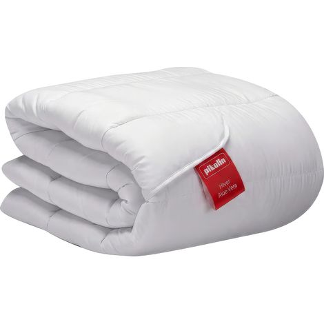 Couette 150 x 220 cm 400 g Chaude en Fibre Aloe Vera pour Lit 1 Personne - Couette Dermoprotecteur et Respirant, pour Peau Sensible, Lavable et Hypoallergénique (1/5)