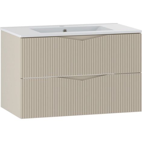 Waschtisch 80cm Tao mit 2 Schubladen, Kaschmir (1/5)