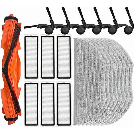 Pièces de rechange pour aspirateurs robots S40/OV81, y compris brosse principale, brosses latérales, filtres HEPA, chiffons de nettoyage et autres accessoires. (1/5)