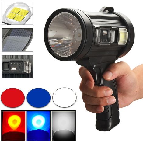 Foco LED solar recargable multifuncional, 3 modos, IP65, batería de 3000 mAh (1/5)