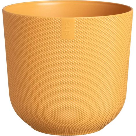 Pot Jazz Rond D.16cm Jaune Ambré Design Moderne, Couleur Tendance Et éco-responsable - Elho (1/4)
