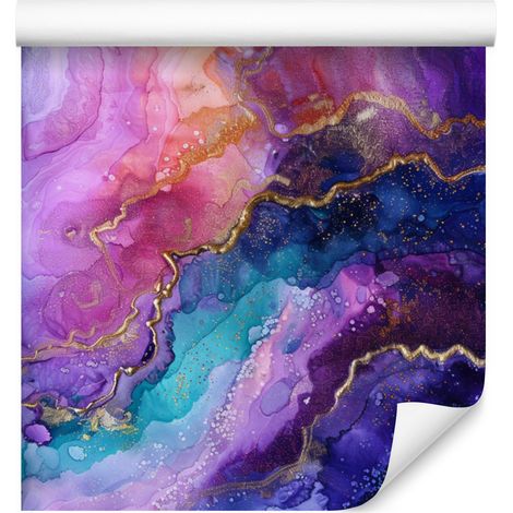 Papel pintado tinta morado y azul, fondo morado para salón y dormitorio 50x1000 (1/5)