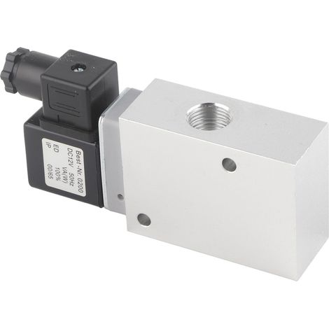 Électrovanne 2 Positions 3 Voies, Vanne Directionnelle Commande Unique, Diamètre 12mm, Bobine 12V DC, Modèle 8020850, Usage Industriel (1/5)