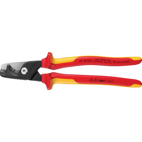 Draper 18131 KNIPEX 95 18 225 StepCut XL VDE Insulated Cable Shears, 225mm