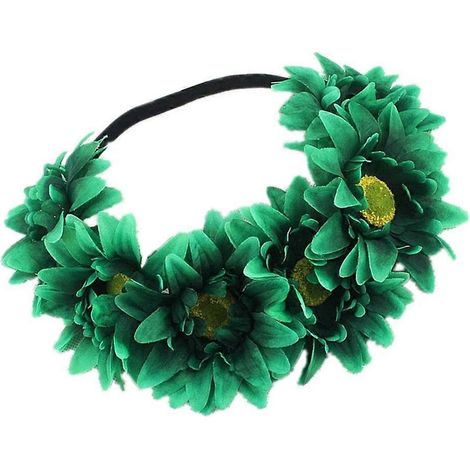 Couronne de fleurs tournesol Bandeau Fleur Arceau Cheveux Accessoire LGBT Arc-en-ciel Fierté pour Femmes Filles (1/5)