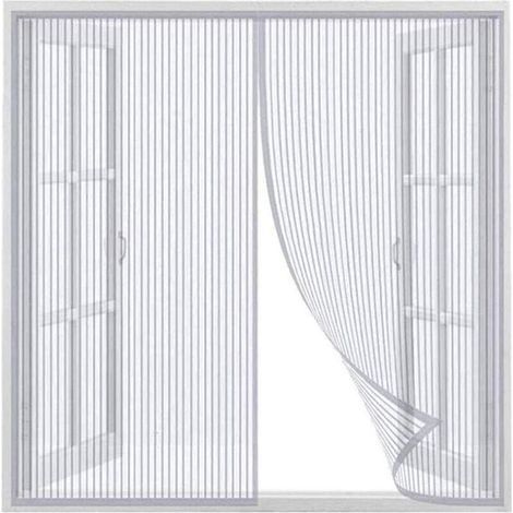 Rideau de moustiquaire magnétique pour fenêtre – Polyester durable – 120x120cm – Installation facile sans outils – Fermeture automatique (1/5)