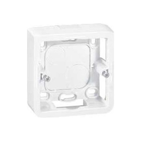Caja de superficie cuadrada “Mosaic” para dos módulos IP20/IK02 83x83x40mm fabricada en termoplástico color blanco LEGRAND 08028