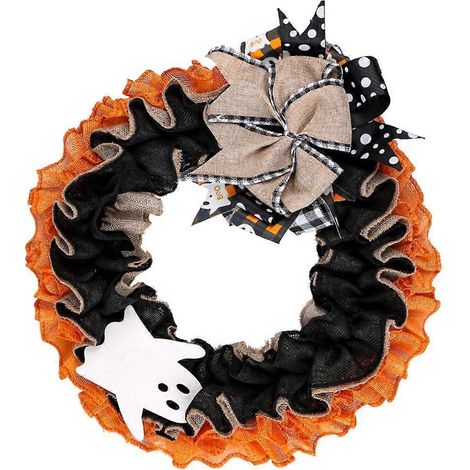Couronne artificielle pour décorations d'Halloween, pour usage intérieur et extérieur (1/4)