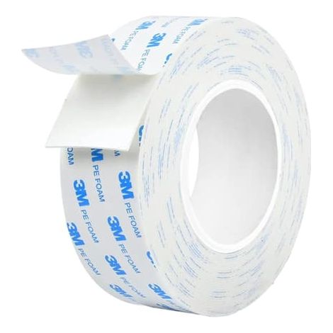 KLVGTIFS PU - Ruban adhésif double face 3M (20 mm x 3 m) pour une utilisation intérieure et extérieure, étanche, pour la fixation à domicile (1/4)