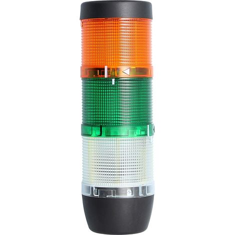 STEX24 Signalsäule weiß-grün-gelb, 70mm, 24V AC/DC, LED-Dauerlicht SS70-OB3/24 110 MaßeLänge216,0mm, Durchmesser 70,0mm - 1 Stück (1/2)