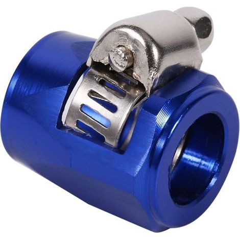 Collier de serrage pour tuyau d'arrosage AN6, bleu, pour carburant, huile et eau- (1/4)