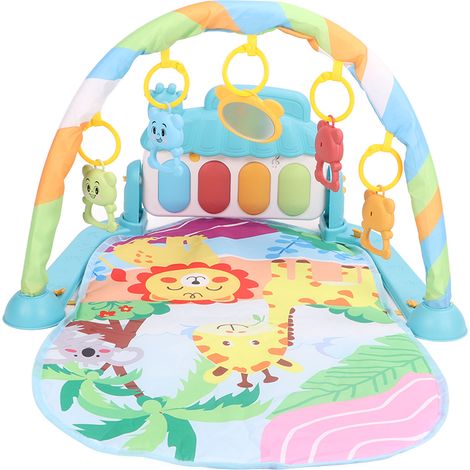 1 tapis d'éveil, avec piano à pieds intégré, pour développement sensoriel des nourrissons, jeu au sol, stimulation motrice et auditive (1/5)