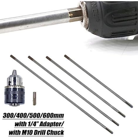 Rallonge hexagonale pour perceuse à perçage profond M10 Mandrin 500 mm, support d'extension 300-600 mm (1/3)