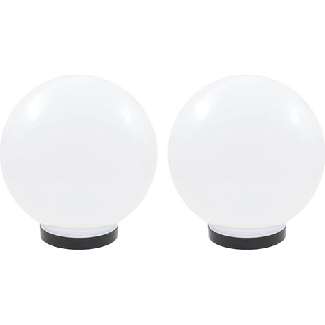 vidaXL Set Lampade a LED Sferiche 2 pz 25 cm in PMMA