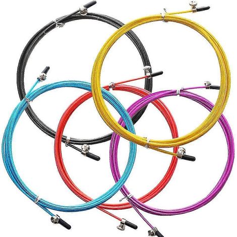 sysy Speed Springseil-Ersatzkabel, 5er-Pack Edelstahl-Speed-Kabel, leicht und robust