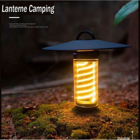 Lampe Camping Rechargeable, Lanterne Camping LED Lampe Torche Rechargeable,3200K Portable Étanche Lampe Tente pour exterieur, camping, randonnée, urgence (1/5)