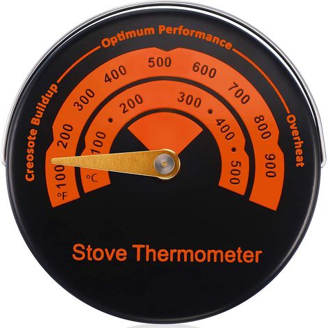 Thermomètre pour ventilateur de cheminée Magnetisches Ofenthermometer, Ofentemperaturmesser für Holzscheite und Holz für den Kamin (1/4)