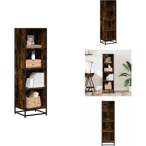 Bibliothèque chêne fumé 40x35x139 cm bois d'ingénierie - Armoire À Livres - Armoires À Livres - Bibliothèque - Armoire De Rangement (1/5)