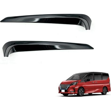 A pair of front fog light trim strips/fog light eyebrows fits the Nissan Serena C27. (1/5)